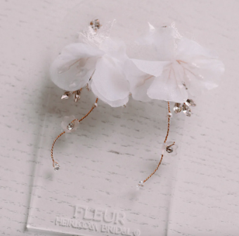 Heirloom Bridal Style #Dahlla Fleur Earrings E042 #0 default Ivory/Gold thumbnail